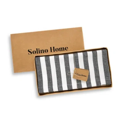 Solino Home Linen Table Throw In Blue