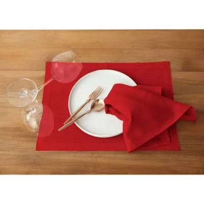 Solino Home Linen Placemats In Red