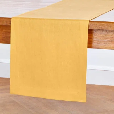 Solino Home Linen Table Runner In Yellow
