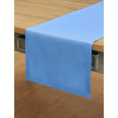 Solino Home Linen Table Runner In Blue
