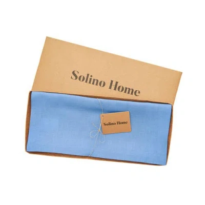 Solino Home Linen Table Runner In Blue