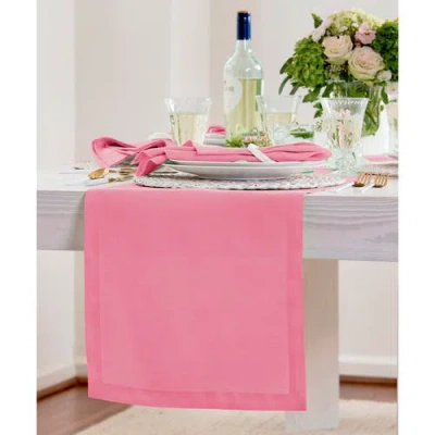 Solino Home Linen Table Runner In Pink