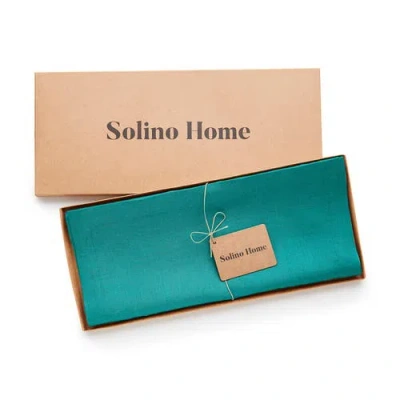 Solino Home Linen Table Runner In Blue