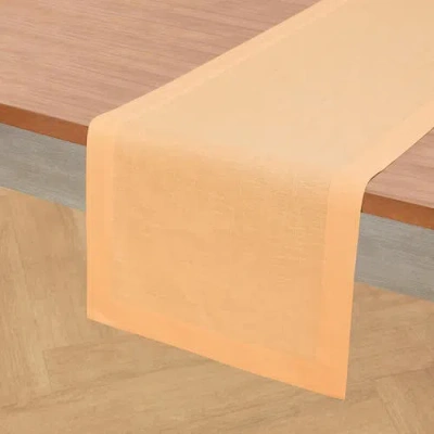 Solino Home Linen Table Runner In Orange