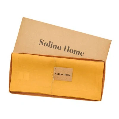 Solino Home Linen Table Runner In Orange