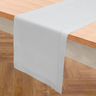 Solino Home Linen Table Runner In Gray