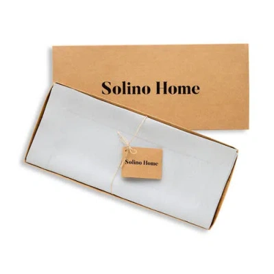Solino Home Linen Table Runner In Gray