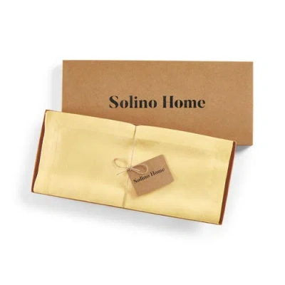 Solino Home Linen Table Runner In Yellow