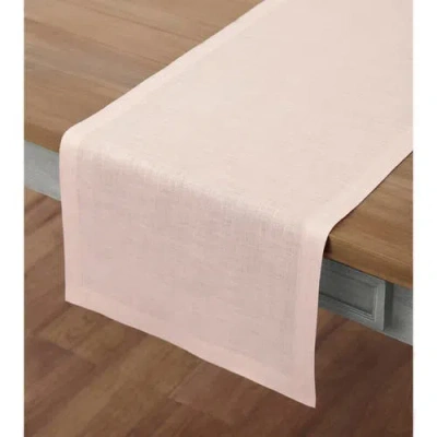 Solino Home Linen Table Runner In Pink