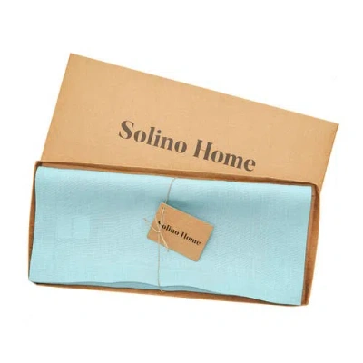 Solino Home Linen Table Runner In Blue