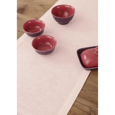 Solino Home Linen Table Runner In Pink