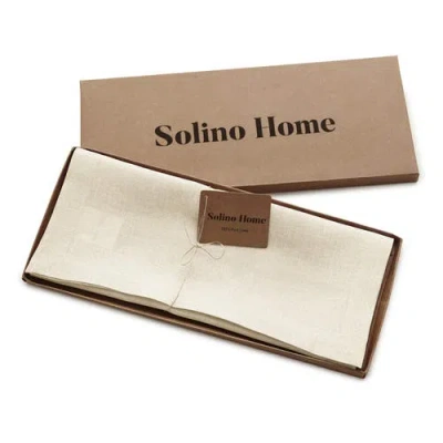 Solino Home Linen Table Runner In White