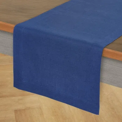 Solino Home Linen Table Runner In Blue