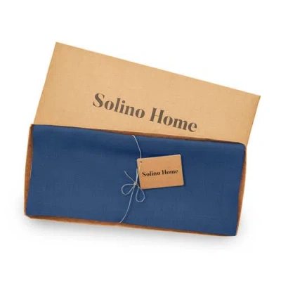 Solino Home Linen Table Runner In Blue