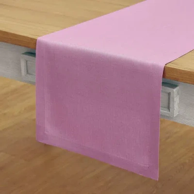 Solino Home Linen Table Runner In Pink