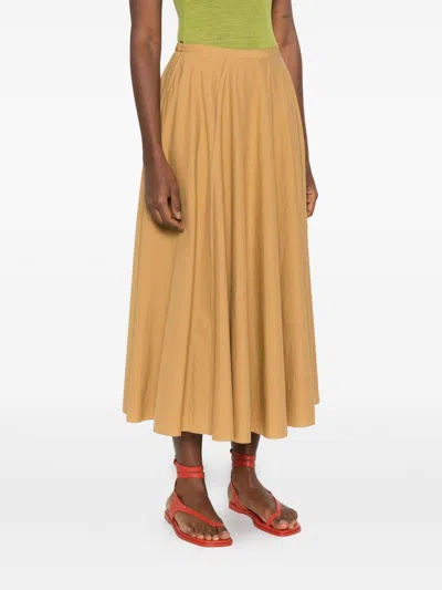 Forte Forte Patchwork Midi Skirt In Brown