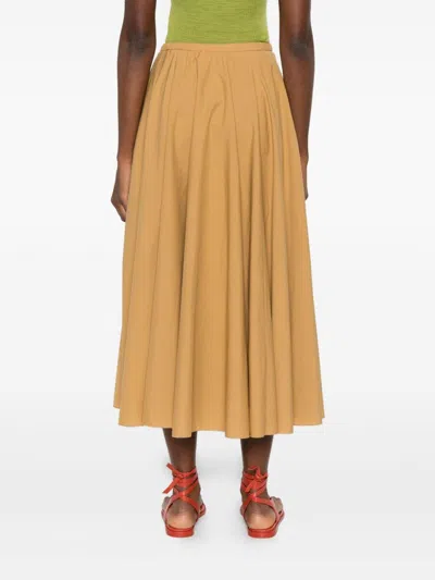Forte Forte Patchwork Midi Skirt In Brown