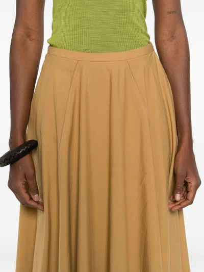 Forte Forte Patchwork Midi Skirt In Brown