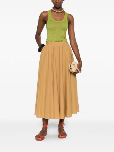 Forte Forte Patchwork Midi Skirt In Brown