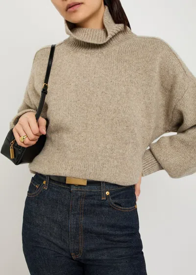 Khaite Empire Leather Belt In Black