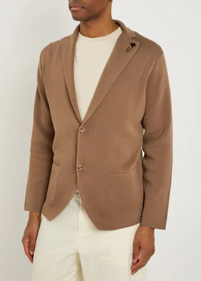 Lardini Cotton Cardigan In Brown