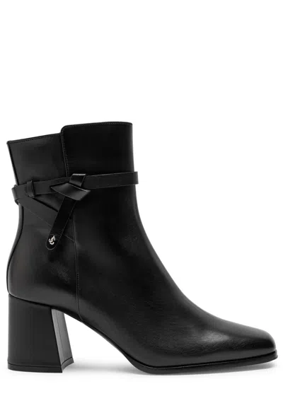 Jimmy Choo Lawton 65 Leather Ankle Boots In Black
