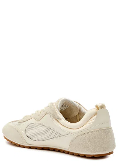 Tory Burch Cream Calf Leather Bos Taurus Low Top Sneakers In White