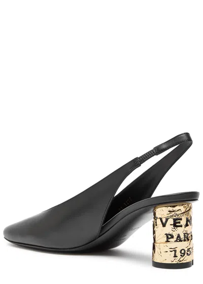 Givenchy Tape-effect Slingback Leather Pumps In Black