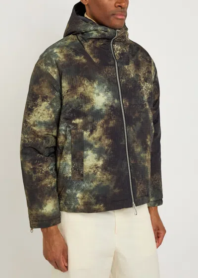 Cole Buxton Padded Printed Shell Jacket In Multi