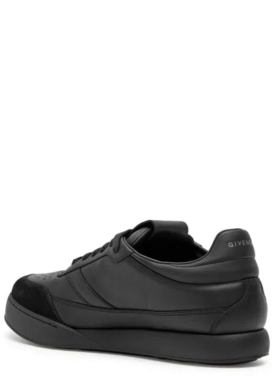 Givenchy Black Calf Leather Bos Taurus Low Top Sneakers In Multi