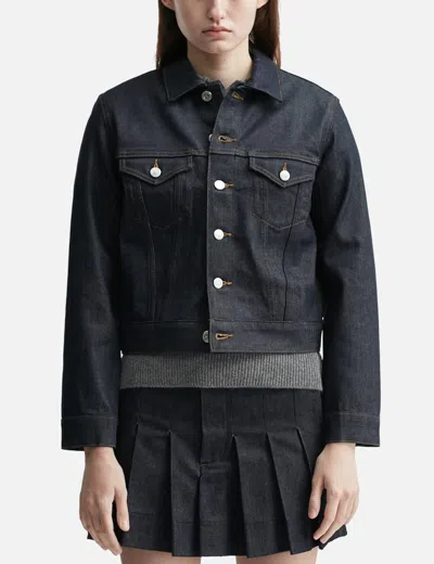 Apc Denim Dion Jacket Chest Pockets Tabs