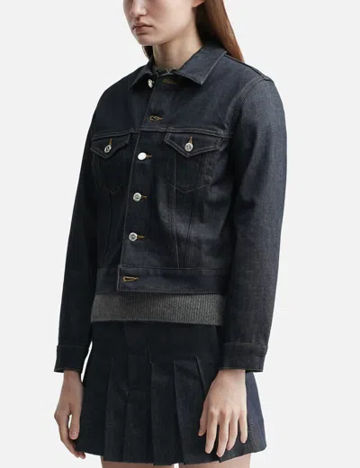 Apc Denim Dion Jacket Chest Pockets Tabs
