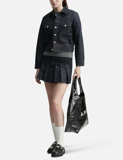 Apc Denim Dion Jacket Chest Pockets Tabs