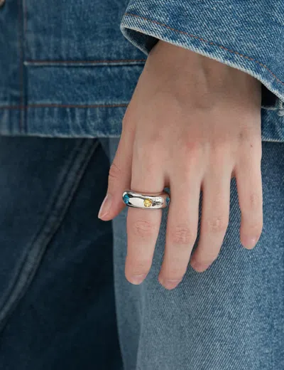 Notte Bloom Bloom Chunky Ring In Metallic