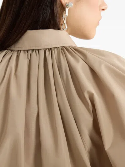 Patou Gathered Blouse In Neutral