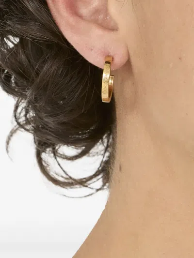 Maison Margiela Logo-reference Earrings In Gold