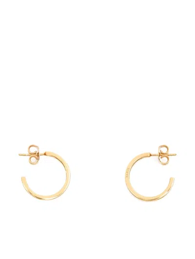 Maison Margiela Logo-reference Earrings In Gold