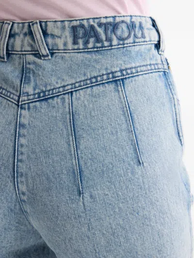 Patou Side-details Flared Jeans In Blue