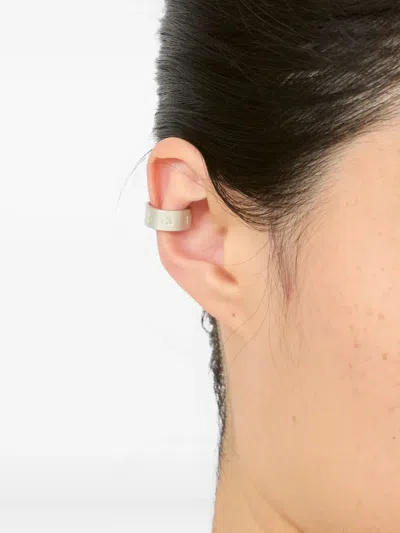 Maison Margiela Number-reference Ear Cuff In Silver