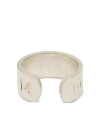 Maison Margiela Number-reference Ear Cuff In Silver