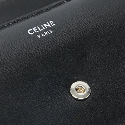 Pre-owned Celine Black Leather Wallet (tri-fold) ()