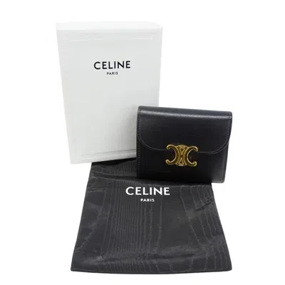 Pre-owned Celine Black Wallet (tri-fold) ()