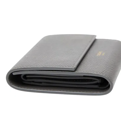 Pre-owned Celine Gray Leather Wallet (tri-fold) ()