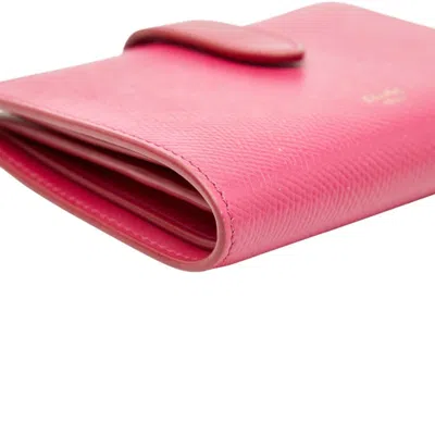 Pre-owned Celine Pink Leather Wallet (bi-fold) ()