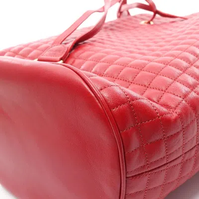 Pre-owned Celine Red Color Leather Backpack ()