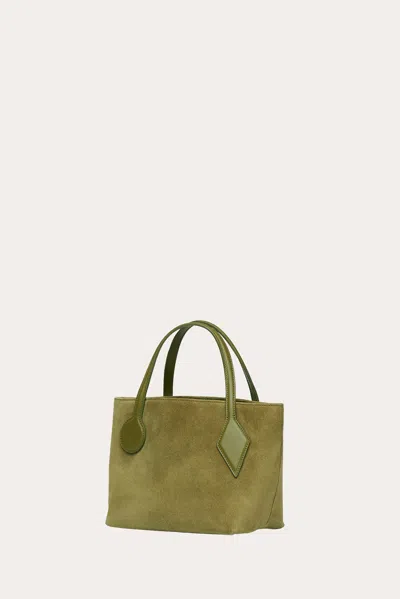 Liffner Sprout Tote Micro Herb Suede In Red