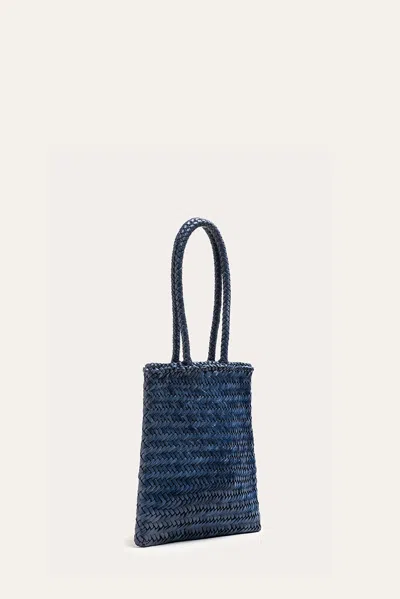 Liffner Flat Leather Basket Denim In Blue