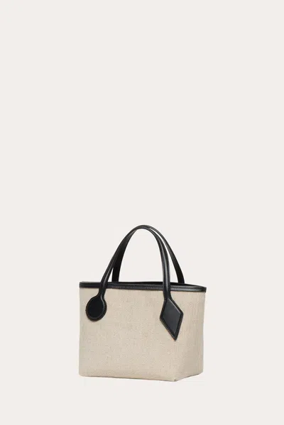 Liffner Sprout Micro Leather-trimmed Canvas Tote In Pink