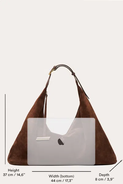 Liffner Rhum Adjustable-buckle Pillow Tote Bag In Brown