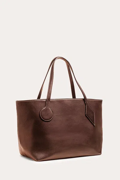 Liffner Sprout Large Leather Tote In Brown
